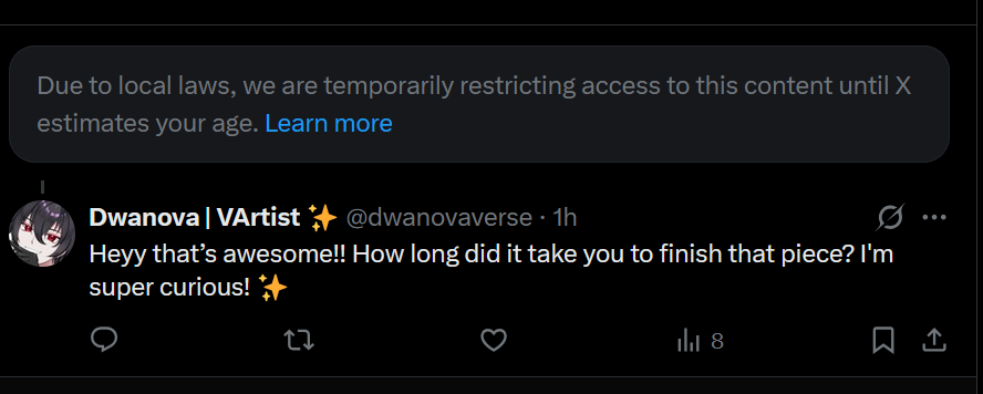 ??? my age is verified? hello? (not from the UK either)