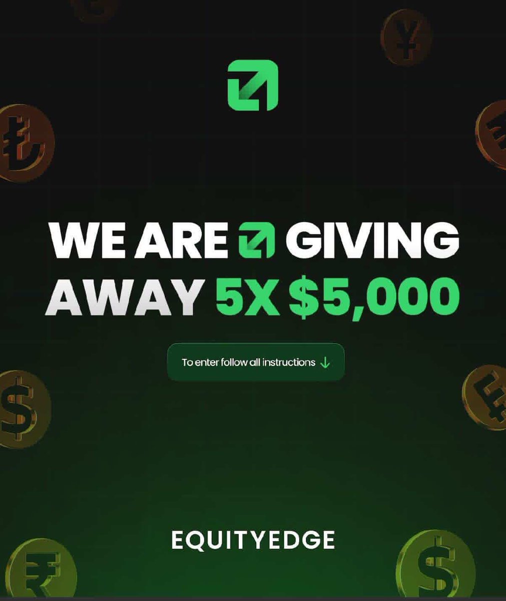 Niranjanfx (@niranjanbadekar) on Twitter photo WEโRE GIVING AWAY 5 x $5K CHALLENGES ๐จ
Want in? Hereโs how to enter:
โ
Follow @equityedgeuk <a href="/NiranjanBadekar/">Niranjanfx</a>
โ
Like & repost this post
โ
Tag a friend in the comments (more tags = more entries)
โ
Join our discord discord.gg/REgpaSYs
Winners will be announced soon WEโRE GIVING AWAY 5 x $5K CHALLENGES ๐จ
Want in? Hereโs how to enter:
โ
Follow @equityedgeuk <a href="/NiranjanBadekar/">Niranjanfx</a>
โ
Like & repost this post
โ
Tag a friend in the comments (more tags = more entries)
โ
Join our discord discord.gg/REgpaSYs
Winners will be announced soon