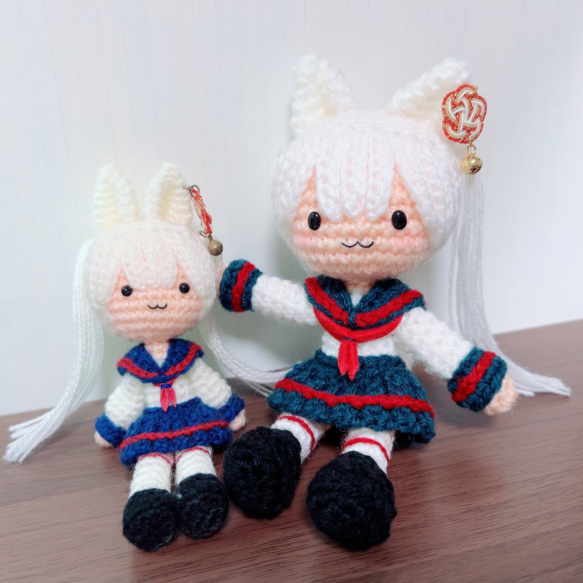 【イチ】　あみぐるみ　オーダーメイド　ぬいぐるみ　アートドール　三毛猫 オーダーメイド猫あみぐるみ（毛糸のぬいぐるみ） | iichi 日々