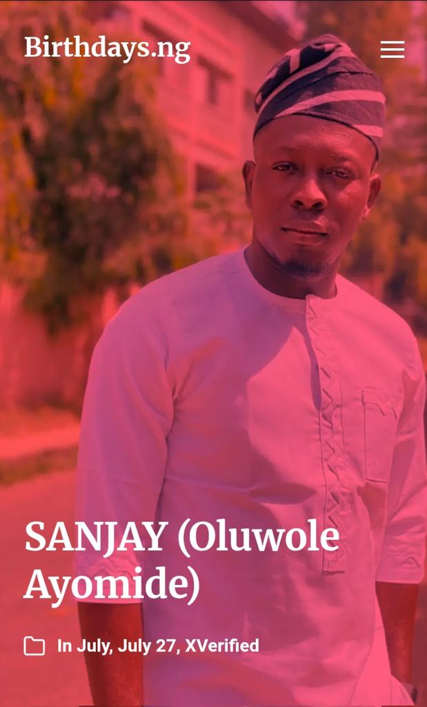 Birthdaysng's tweet image. Your birthday page birthdays.ng/sanjay-oluwole… @altruist_sanjay
May all the years in your life bring every success you deserve. Happy wonderful Birthday.