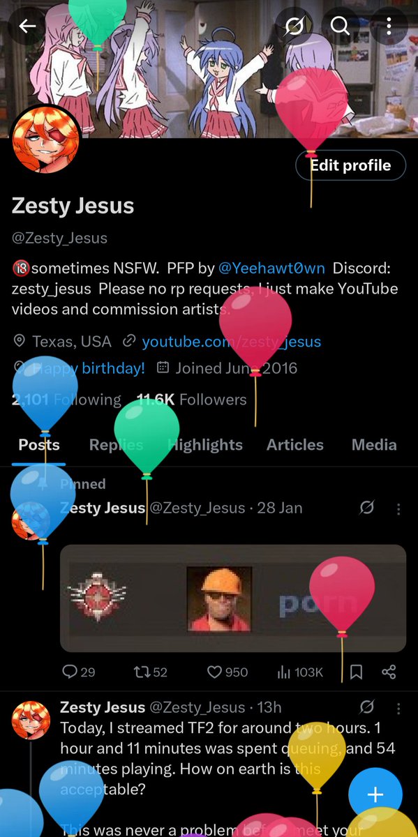 Zesty_Jesus's tweet image. 31 years living on this rock half of them spent playing TF2