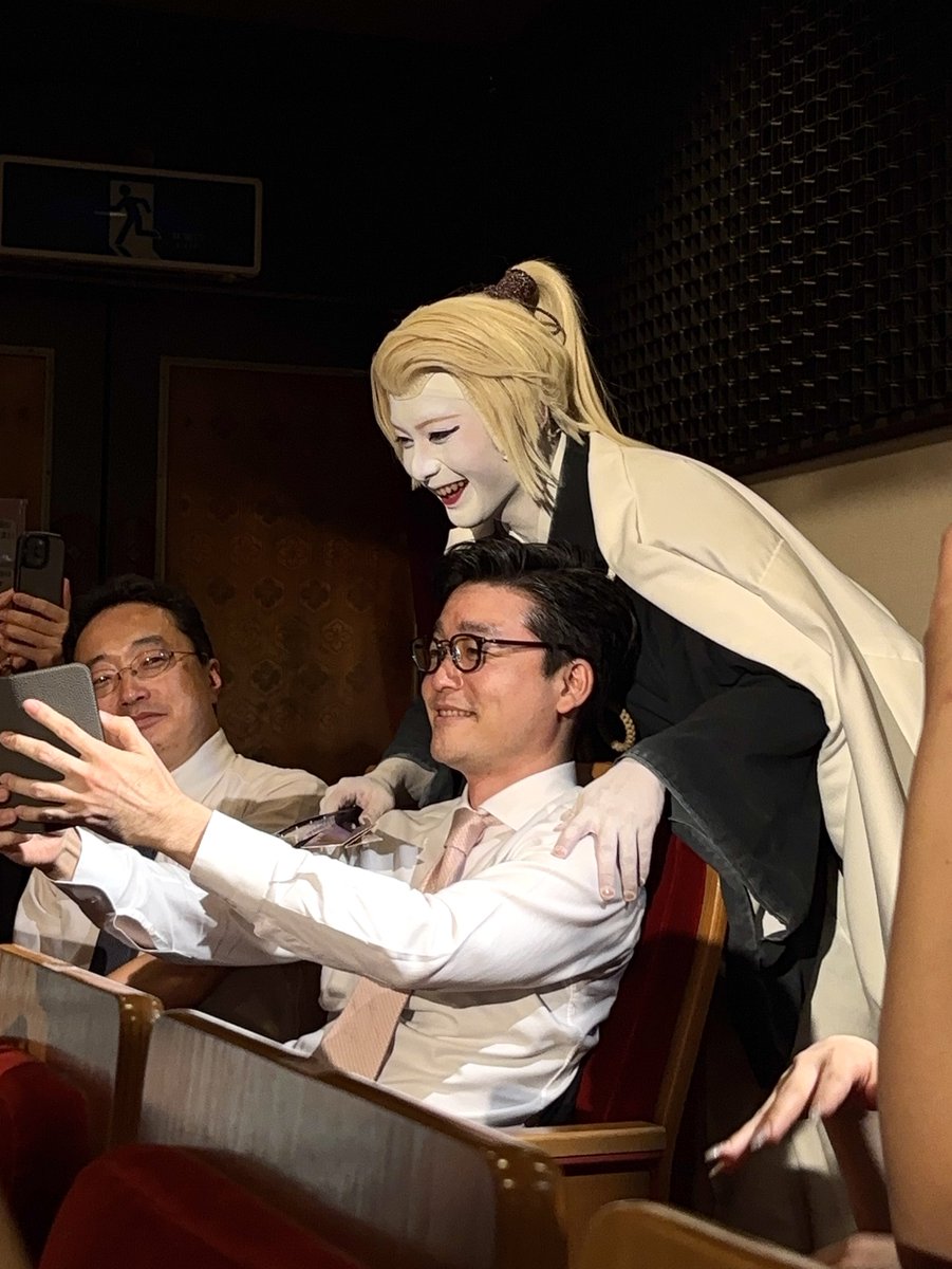 菊之丞さんと莟玉さん！
素敵な瞬間を見せていただき恐縮です泣
#とうかぶ #刀剣乱舞歌舞伎