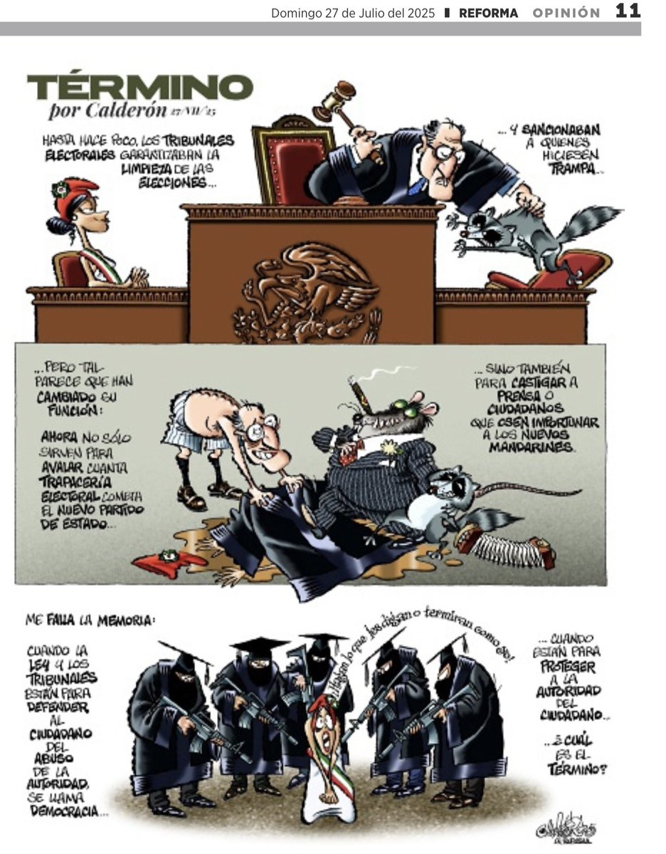 AlexItesm's tweet image. El @CartonCalderon : cuando la ley y los tribunales están para defender al ciudadano de la autoridad se llama DEMOCRACIA
CÓMO se llama, cuando, como con la 4T están al servicio del autoritarismo y contra el ciudadano?