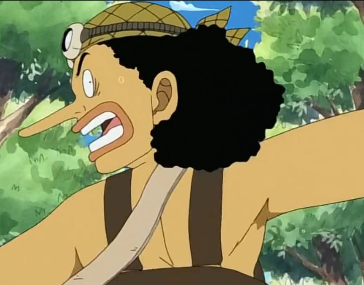 Soppyzone's tweet image. I love him fooling the fishmen xD 

And, nearly falling off a cliff after getting away