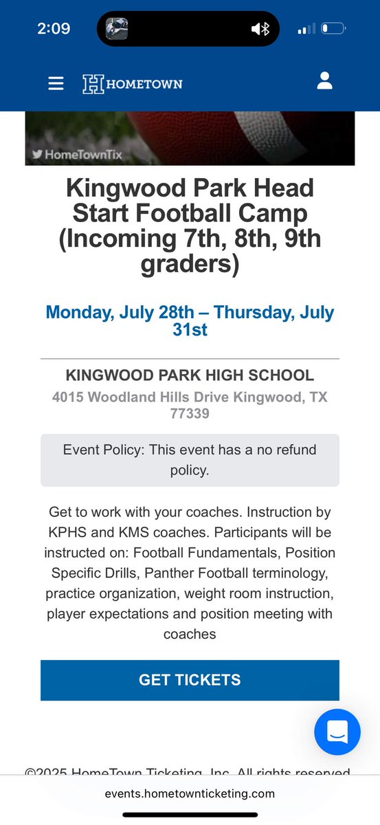 KMS BOYS ATHLETICS (@kingwoodcougars) on Twitter photo Hey Cougars! You have 1 day left to register for KPHS Head Start 🏈🏈🏈 camp! July 28-31, 6pm-8pm at KPHS. Don’t miss this opportunity to make us better.
Link here, directions in photos
<a href="/HumbleISD_KMS/">Kingwood Middle</a> <a href="/HumbleISD/">Humble ISD</a> <a href="/HumbleISD_Ath/">Humble ISD Athletics</a> #KMSCougarPRIDE
events.hometownticketing.com/boxoffice/humb… Hey Cougars! You have 1 day left to register for KPHS Head Start 🏈🏈🏈 camp! July 28-31, 6pm-8pm at KPHS. Don’t miss this opportunity to make us better.
Link here, directions in photos
<a href="/HumbleISD_KMS/">Kingwood Middle</a> <a href="/HumbleISD/">Humble ISD</a> <a href="/HumbleISD_Ath/">Humble ISD Athletics</a> #KMSCougarPRIDE
events.hometownticketing.com/boxoffice/humb…