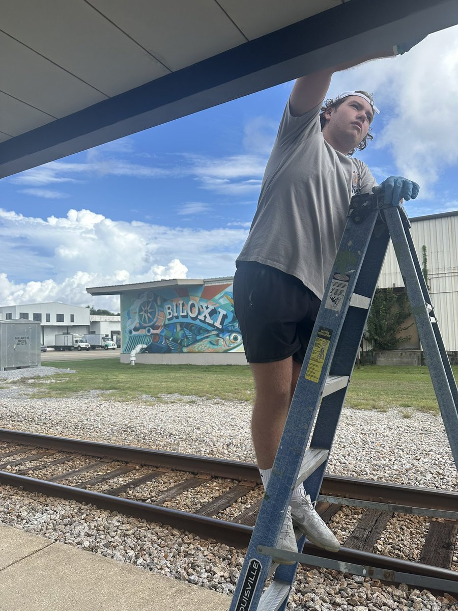 Getting ready for the arrival of <a href="/Amtrak/">Amtrak</a> in the <a href="/CityofBiloxi/">City of Biloxi</a> with volunteers from <a href="/81trwKeeslerAFB/">Keesler Air Force Base</a>, <a href="/BiloxiMain/">BiloxiMainStreet</a> , and the Biloxi City Council.

Thankful for the teamwork and community spirit as we prepare to welcome passenger rail back to the Coast!