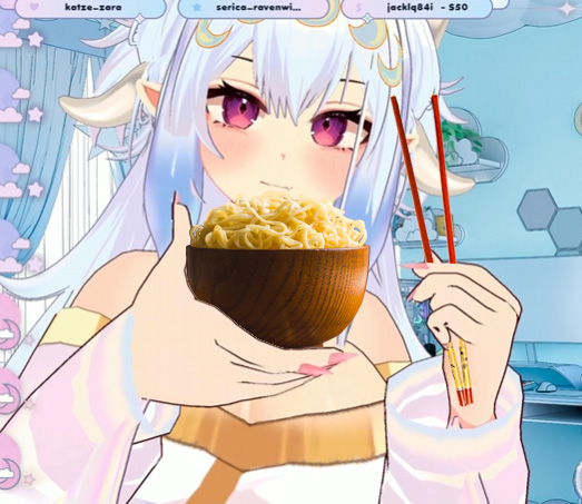 rumihimeVT's tweet image. would you like to share food with me?