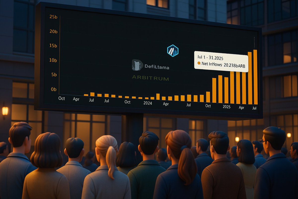 aymducking's tweet image. Just when you thought @arbitrum could not get hotter.
it hits an all-time high with 20.28 billion $ARB in net inflows this month.
Money is flooding in, and DeFi just keeps leveling up!
What’s fueling the surge?
→ Stablecoin adoption on Arbitrum is rising every week
→ Perps…