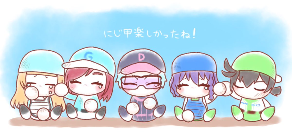 runa__coffee's tweet image. #にじさんじ甲子園2025
#にじさんじアルプススタンド
#すぺしゃー絵
みんなスタメンで活躍しててすごかった!最高の夏でした!!⚾️❤️🔥
