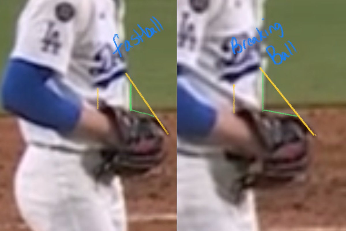 tommym8's tweet image. Dustin May pitches vs the Red Sox today….

Dustin May tips his breaking ball from the stretch…

He has the exact same tell when he comes set as Jesus Luzardo does.

The tell happens as he sets his hands to grip his breaking ball.  The glove hand thumb contracts the abductor…
