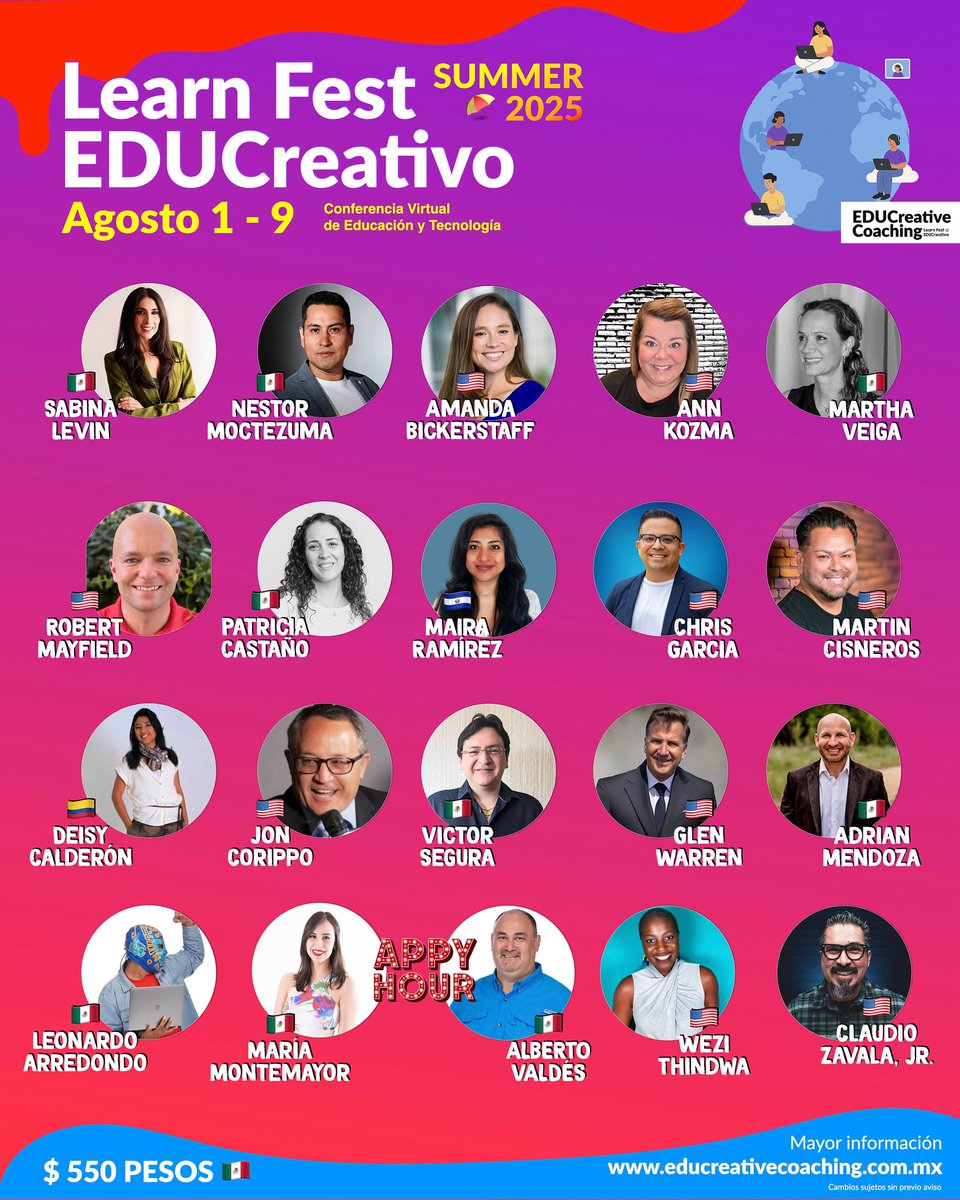 ¡Comenzamos el próximo viernes! ¿Ya te inscribiste? 

 Programa del evento: educreativecoaching.com.mx  

Boletos en: learnfest25.eventbrite.com.mx

Compra directo en PayPal* en:
powr.io/checkout_scree…