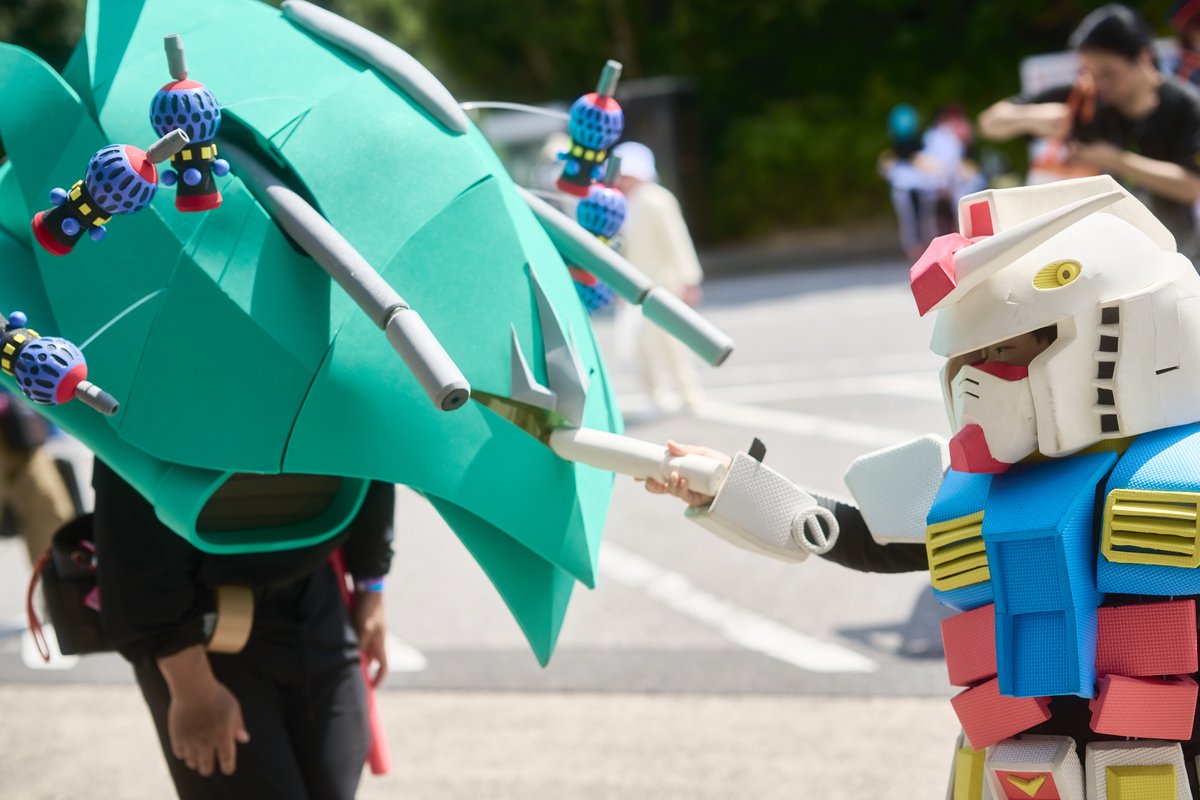 gohanrice_gohan's tweet image. ひょいっとエルメスを刺すガンダム

📷️：@abios_2004
#WF2025Sコスプレ #WF2025S