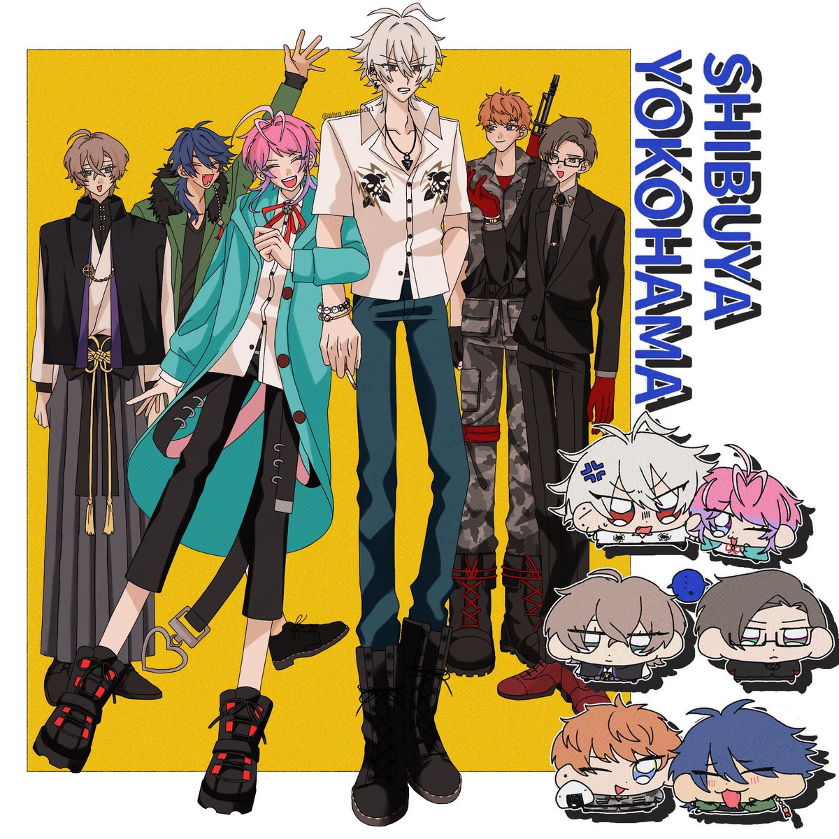 piyo_pyococh1's tweet image. ｼﾌﾞとﾊﾏ💙💛