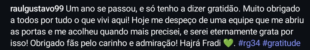 XerekdaFiel's tweet image. Raul Gustavo se despediu do time que ele está, vale lembrar que o Corinthians tem um percentual dos direitos dele.