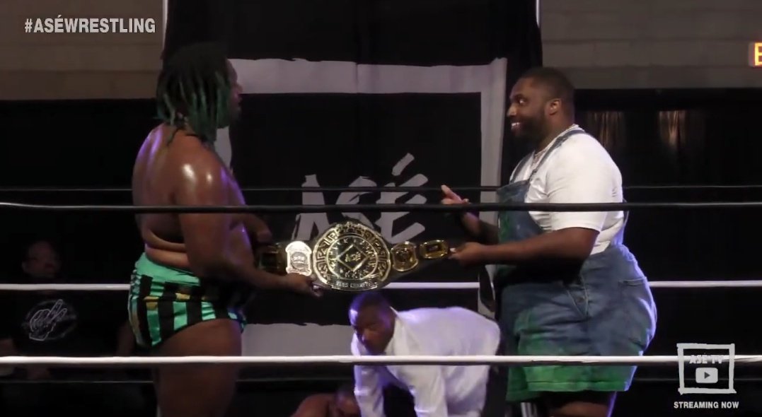 When I win this beltski, YAHYA you got first. BIG MEATY MEN SLAPPING MEAT :) #ASÉ10 #ASÉWrestling