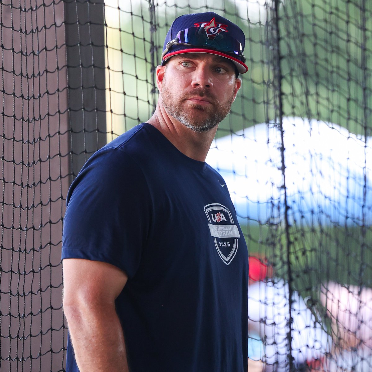 USABaseEvents's tweet image. 6⃣1⃣5⃣ home runs worth of knowledge.
Chris Davis and Troy Glaus have been teaching our hitters all week long at #NTDP25!