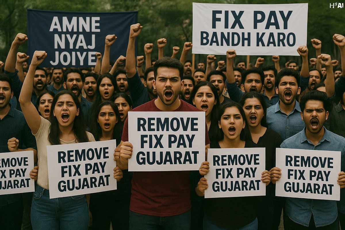 👩‍⚕️👮‍♂️ કર્મચારીઓ સાથે ભેદભાવ કેમ?
📌 ગુજરાતમાં ફિક્સ પે – 5 વર્ષ!
📌 મહાનગરપાલિકાઓમાં ફક્ત – 3 વર્ષ!
📌 અન્ય રાજ્યમાં તો માત્ર – 1 વર્ષ કે સીધા નિયમિત!
➡️એક જ દેશ/રાજ્યમાં અલગ નિયમ કેમ?
#Remove_Fixpay_in_gujarat <a href="/CMOGuj/">CMO Gujarat</a>