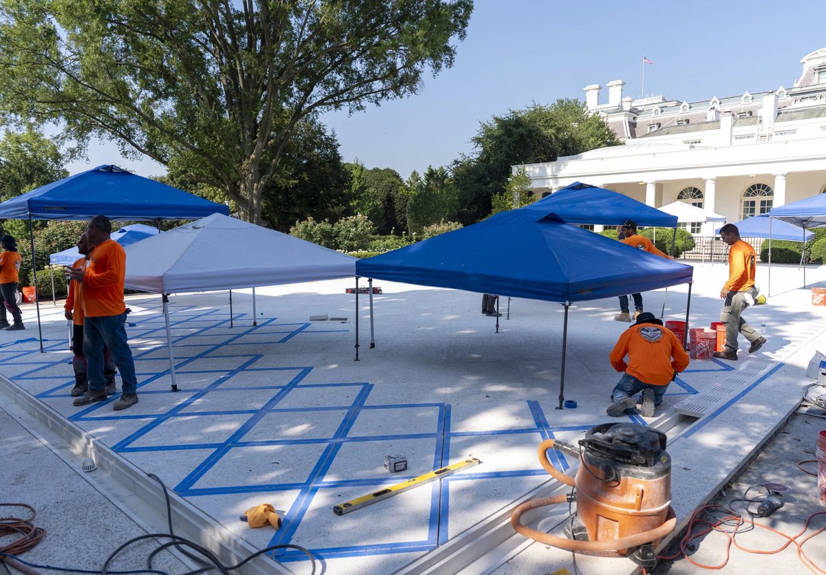 Everything Trump touches dies. Look how Trump ruined the White House Rose Garden. Before and after pictures of his project, now nearly complete, paving over the historic space.
