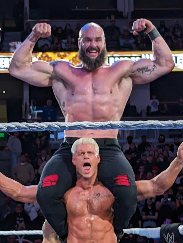 izzminem's tweet image. category: cody rhodes lifting superstars on his shoulders