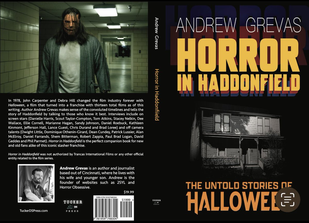 AndrewGrevas's tweet image. My book “Horror in Haddonfield” is being published by Tucker DS Press & distributed by Simon & Schuster. Publishes October 7th & can be pre-ordered at this link: amazon.com/Horror-Haddonf…