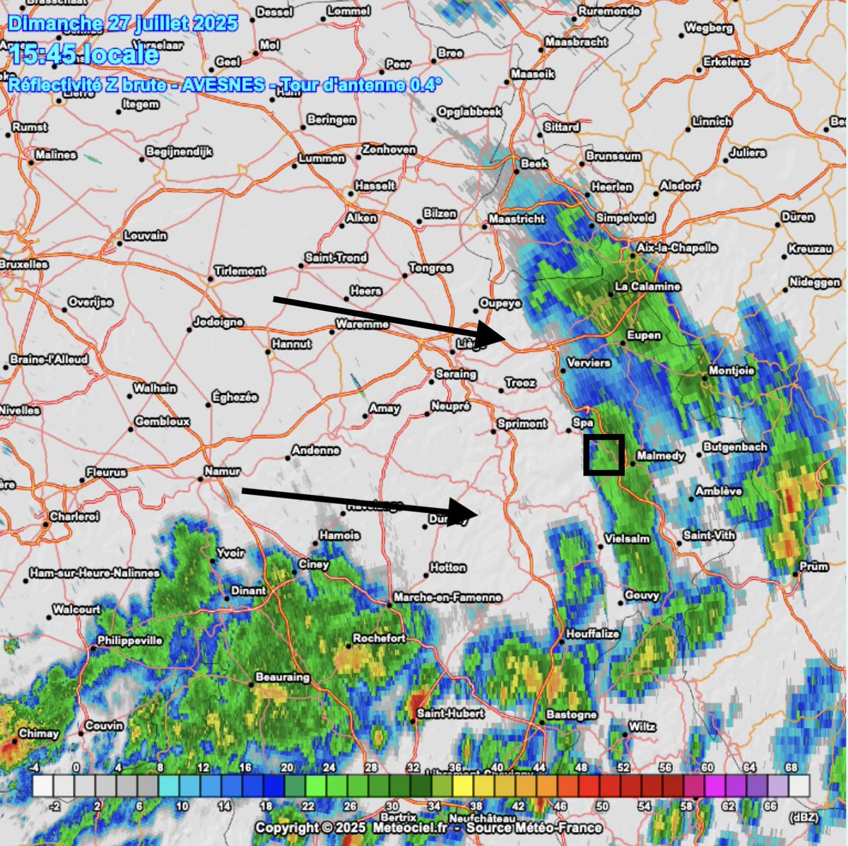 #F1 #BelgianGP 🇧🇪 Weather Update:
No more rain on the radar heading towards the circuit for now. Let's go racing ...