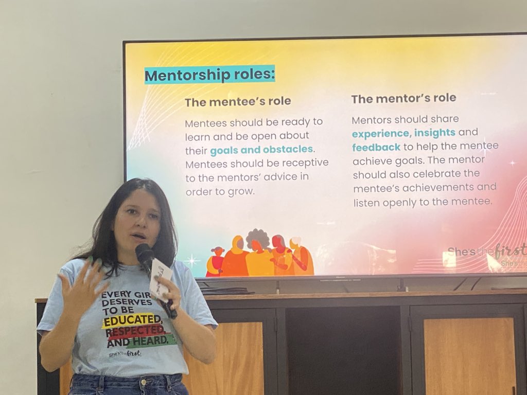 EEYMO207's tweet image. Mentors should share experience, insights and feedback to help the mentees achieve goals, a session by @ceci_arriaza during #GirlsAdvancedCertificate training in Kampala afew days ago. As mentors of girls we had so much to learn and include in our Girls programs.
@shesthefirst