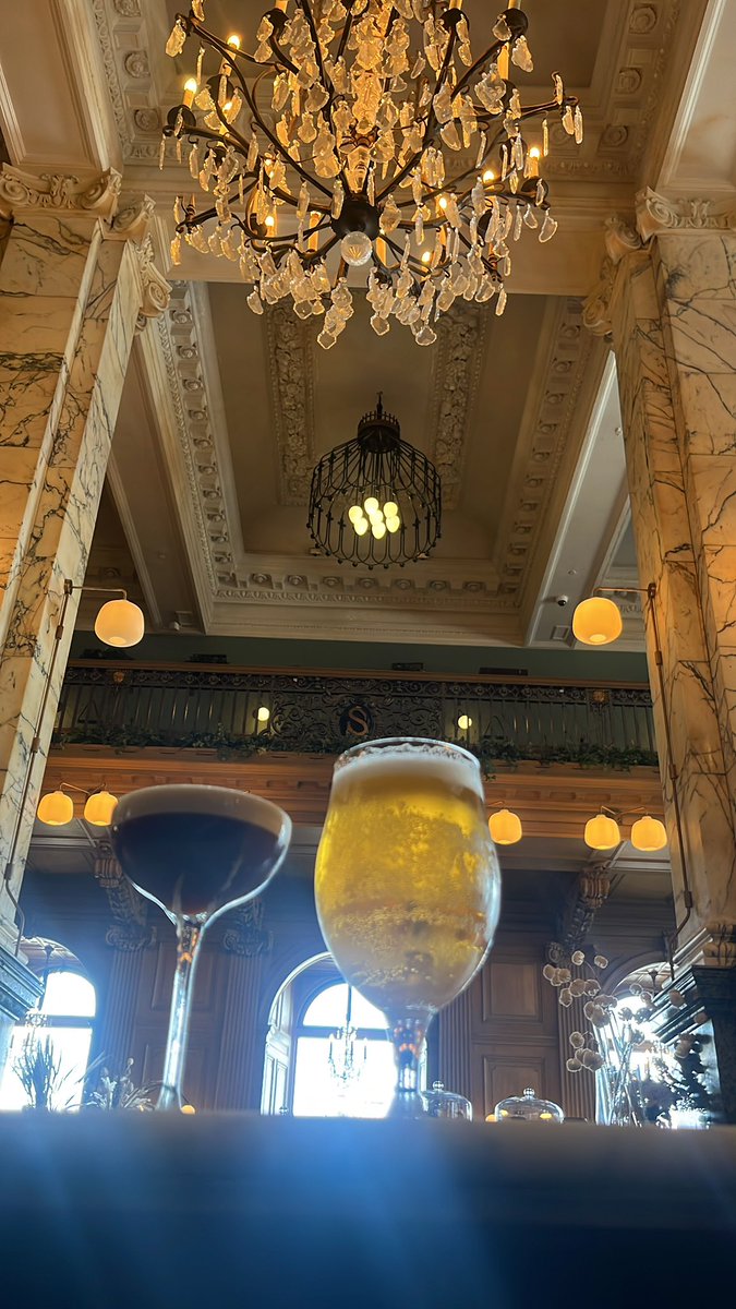 Pint and a cocktail to start