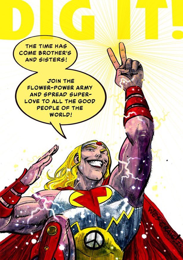THUNDERHEAD is LIVE on Kickstarter!  

Join the Flower-Power Army: 
shorturl.at/d6D3g

#superheroes #hippies #flowerpower #comicbooks #kickstarter #creatorowned #adventure #psychedelic