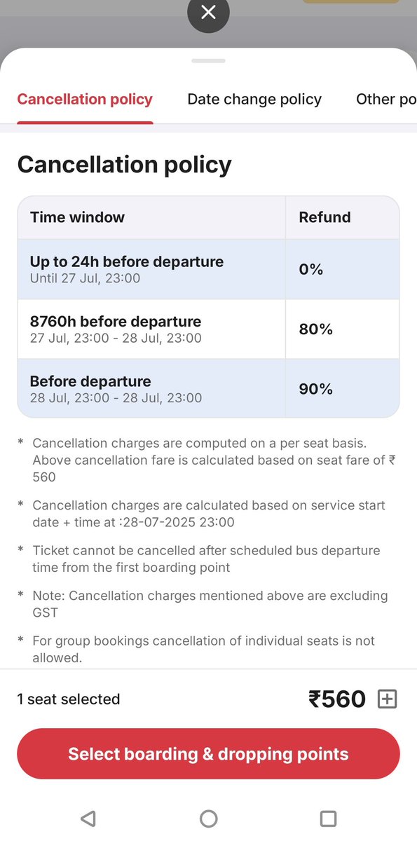 Aejex_M's tweet photo. @redBus_in Booked a Primo bus only because Redbus promised date change &amp; cancellation. After booking—nothing! App still falsely shows all features. This is outright cheating &amp; false marketing. Booking id: TU8R43188061
@aajtak @TechnicalGuruji @MORTHIndia https://t.co/TvzUQb2mob