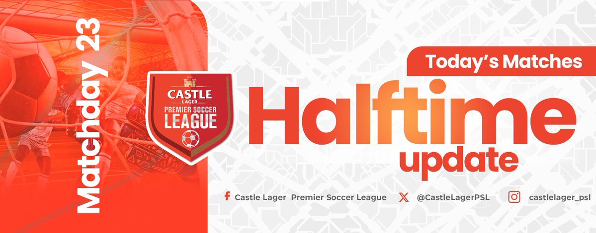 CastleLagerPSL's tweet image. Half Time:
Caps United 0-0 Highlanders
Triangle United 1-0 Bikita Minerals
Chicken Inn 2-0 Dynamos
Manica Diamonds 0-1 Simba Bhora