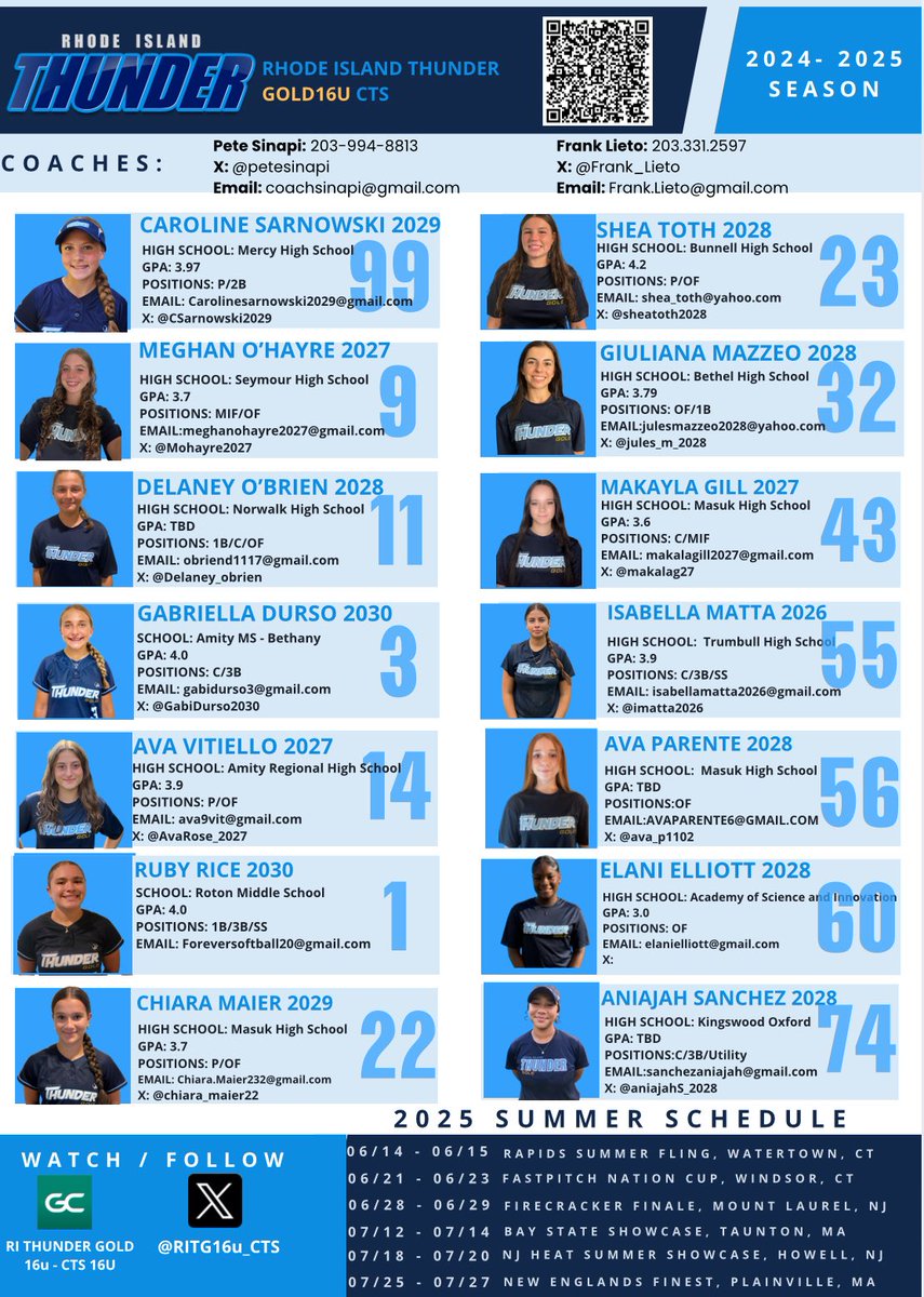 RI Thunder Gold CTS 16u (@ritg16u_cts) on Twitter photo Last day of the season playing at <a href="/NEF_Showcase/">New England's Finest Showcase</a>. Games start at 1pm and 2:45pm. Last day of the season playing at <a href="/NEF_Showcase/">New England's Finest Showcase</a>. Games start at 1pm and 2:45pm.