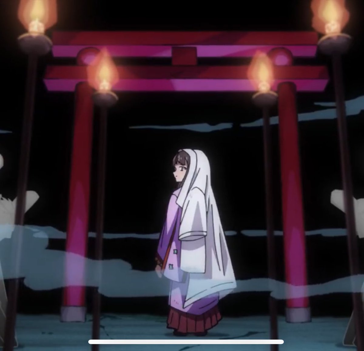 Miintako's tweet image. Two tiny mistakes are sumires seal colour and her outfit in this scene
Her seal should be red and her outfit should be the red and white one nene was wearing
