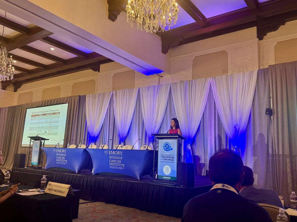 Neil_Iyengar's tweet image. Absolutely outstanding breast cancer session at #DDHO2025. Major themes included treatment de-escalation strategies, adjuvant advances making cure even more possible, and of course lifestyle guidance. I am so incredibly excited to join the remarkable team at @WinshipAtEmory
