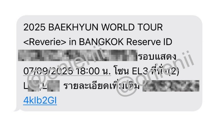 onienii's tweet image. WTS ขายงับ!! เพราะได้โซนที่ต้องการแล้ว
💜วันอา. 07/09/68 
 🩷 โซน EL3 แถว L สองใบติดค่ะ โซนนี้ในเว็บ sold out แล้ว
🤍 ค่าบัตร 5,550 + ค่าเราจ้างร้านกด 500 พร้อมลดราคาได้
DM คุยกันได้ค่า
#ReverieBANGKOK #ReverieTour #ตลาดนัดEXO #ตลาดนัดEXOL