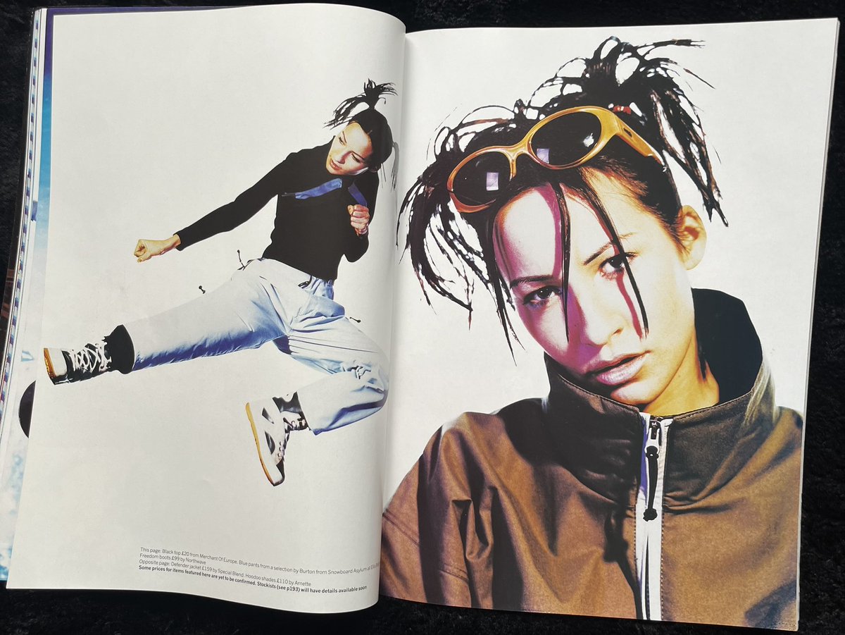 nayfun_evans's tweet image. “WHITE OUT” fashion editorial from Mixmag January 1998 issue 🏂