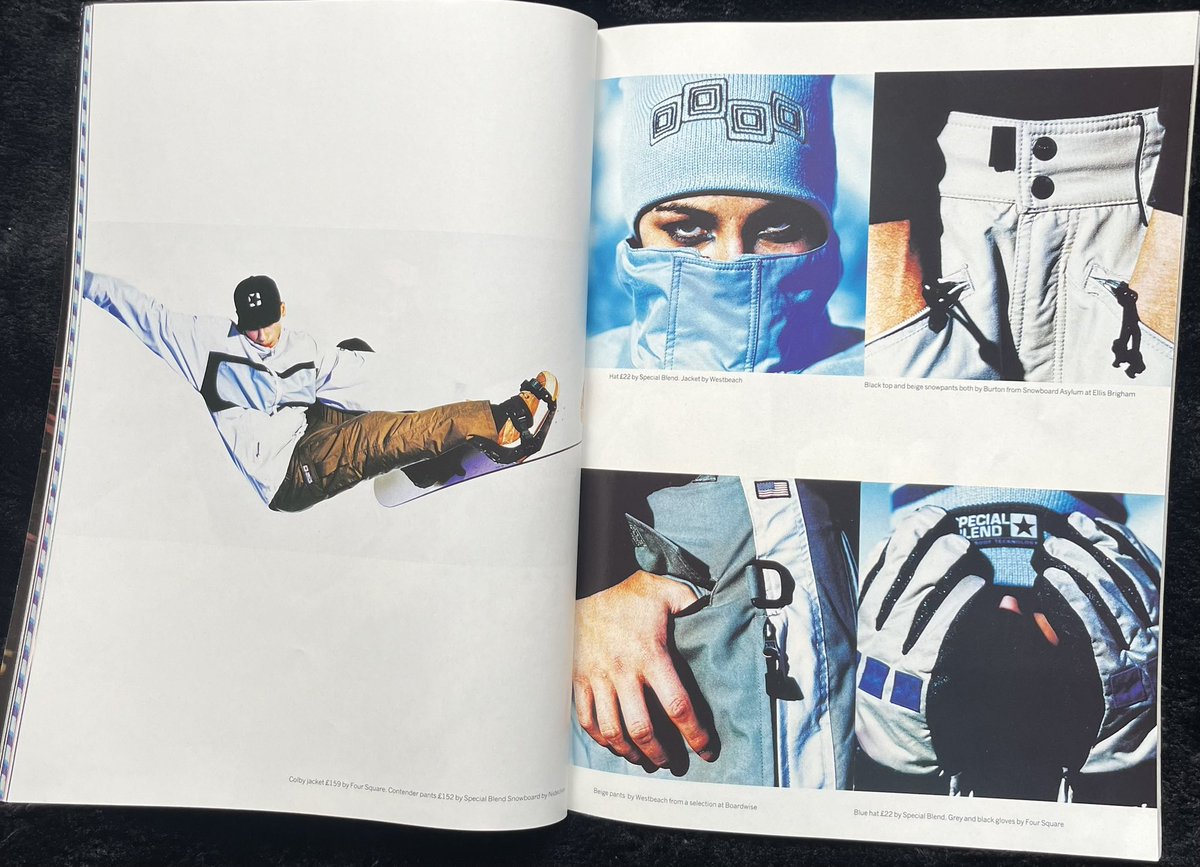 nayfun_evans's tweet image. “WHITE OUT” fashion editorial from Mixmag January 1998 issue 🏂