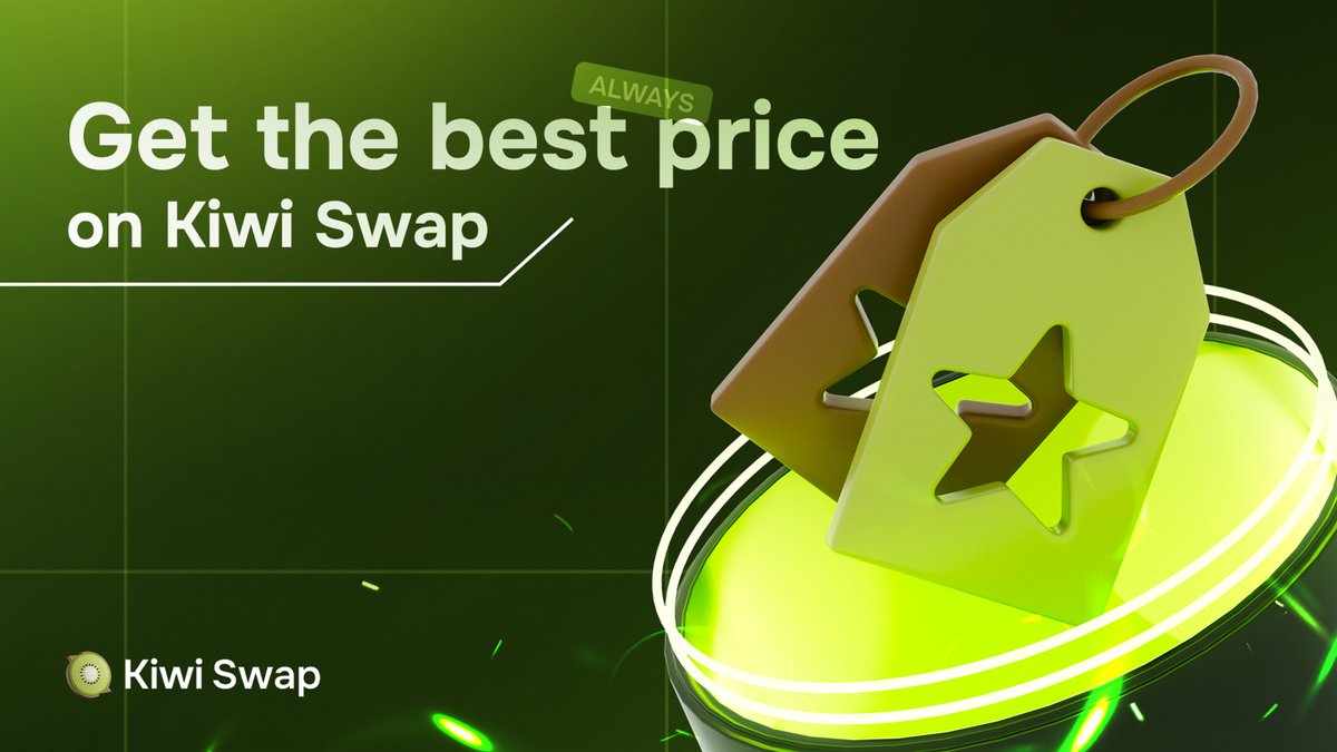 KiwiSwapX's tweet image. Everyone says "best price." We deliver it.
Every swap, snipe, or mix on Kiwi routes to the BEST price across chains, DEXs, and 150+ liquidity sources.
Others farm fees or reroute trades. We scan deeper, block MEV, filter traps, cut slippage with P2P liquidity, and optimize with…