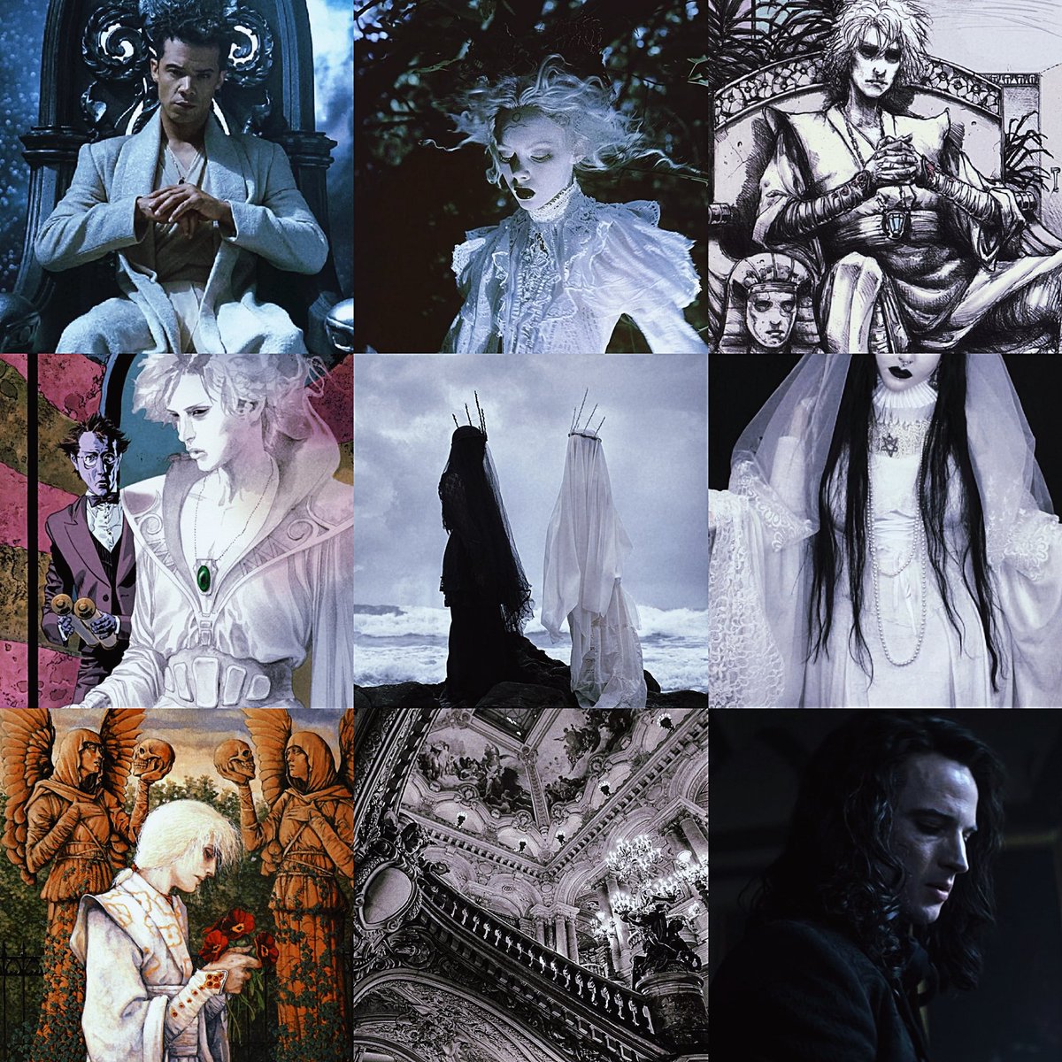 scarlet_c20's tweet image. Why do people say Dream isn't gothic anymore just because he wears white, as if white goth didn't exist?
