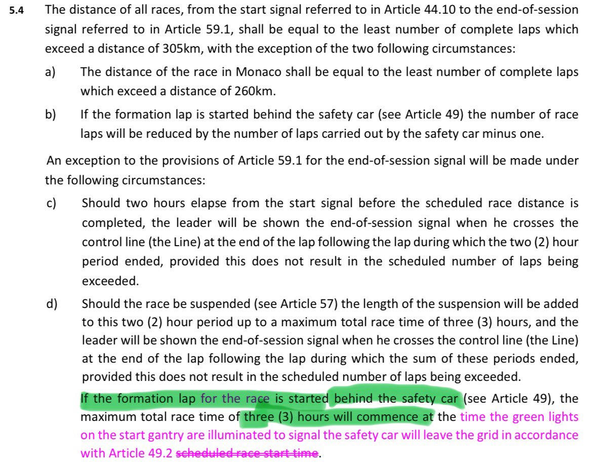 ScottElliott10's tweet image. No @CroftyF1 @MBrundleF1 @SkySportsF1
The FIA is mis reading its own rules
The 3 hours starts if the formation lap starts behind the SC, nothing to do with race start
We have 2 hours to run the race
#F1 #BelgianGP