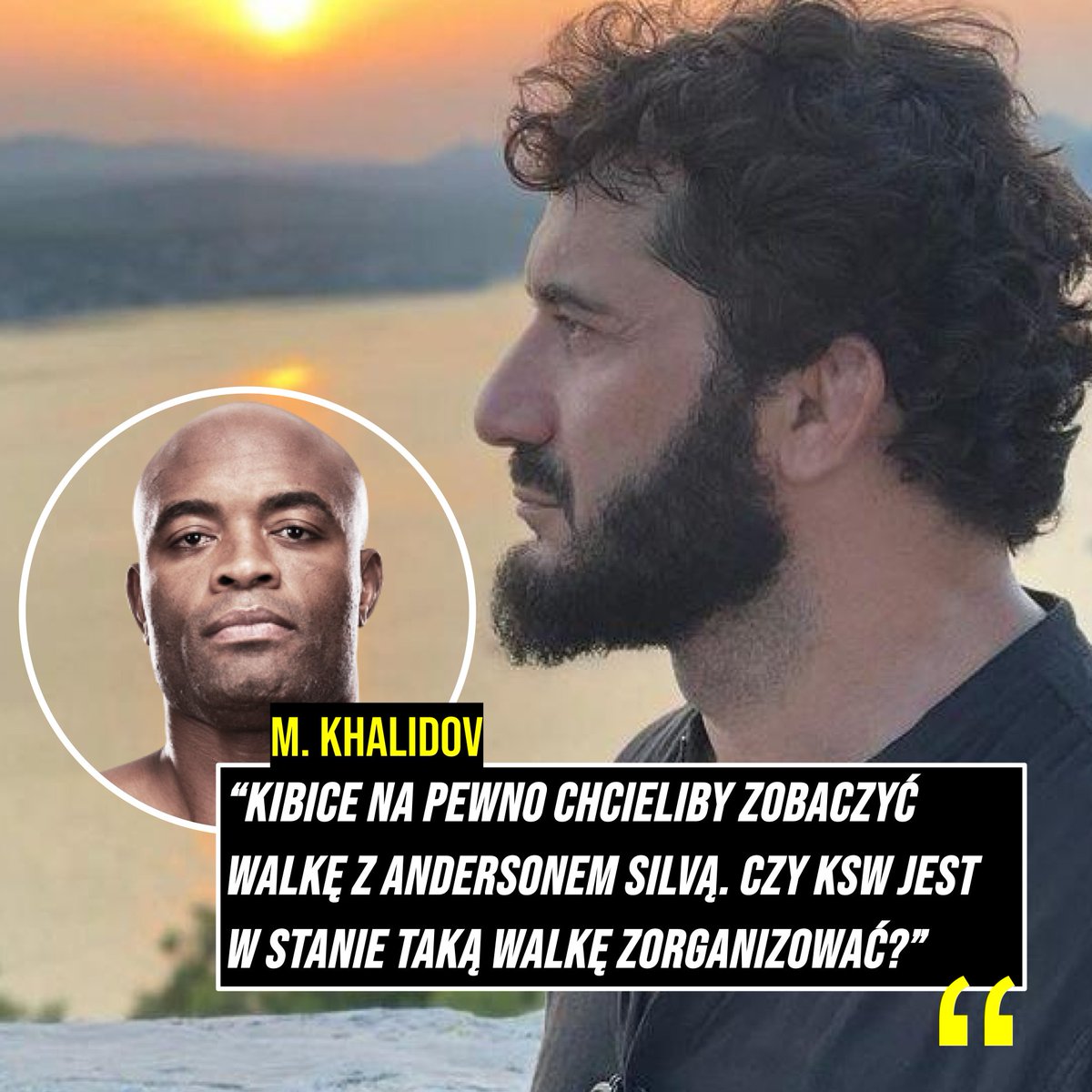 InTheCagePL's tweet image. 🔥 Mamed Khalidov rozpala wyobraźnię fanów wspominając o legendzie UFC!
Chcielibyście zobaczyć taką walkę?🥊
@KSW_MMA #AndersonSilva
