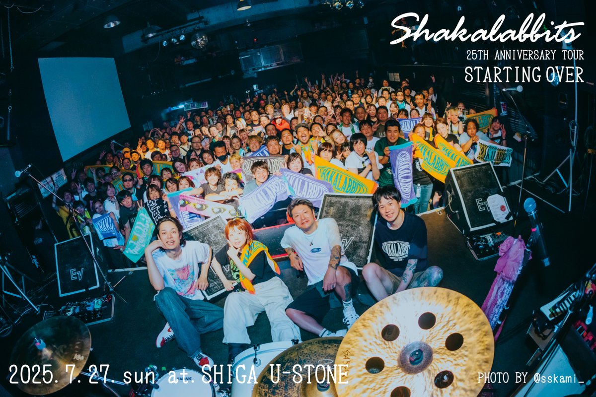 SHAKALABBITS OFFICIAL (@shakaofficial) on Twitter photo ËËËðTHANK YOUð ËËË
SHAKALABBITS
25TH ANNIVERSARY TOUR
âSTARTING OVERâ
7/27(SUN)
SHIGA U-STONE
ãã¢ãŒ8æ¬ç®ð
15幎ã¶ãã®æ»è³ã®ã¿ããªããåãåã£ã
åŸ
ã£ãŠãŸããã®ã©ãã³ãŒã«ðŠð§¡
ããããšãããããŸããïŒ
次ã®åŸ
ã¡åããå Žæã¯
8/15(FRI)
HEAVEN'S ROCK ããããŸæ°éœå¿ VJ-3
MAYSON's ËËËðTHANK YOUð ËËË
SHAKALABBITS
25TH ANNIVERSARY TOUR
âSTARTING OVERâ
7/27(SUN)
SHIGA U-STONE
ãã¢ãŒ8æ¬ç®ð
15幎ã¶ãã®æ»è³ã®ã¿ããªããåãåã£ã
åŸ
ã£ãŠãŸããã®ã©ãã³ãŒã«ðŠð§¡
ããããšãããããŸããïŒ
次ã®åŸ
ã¡åããå Žæã¯
8/15(FRI)
HEAVEN'S ROCK ããããŸæ°éœå¿ VJ-3
MAYSON's