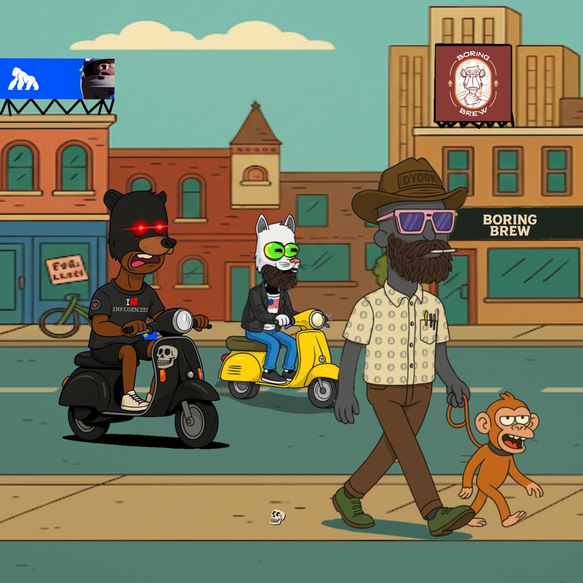 SatoOnApe's tweet image. Community Sundays are for walking and going out to be free.
