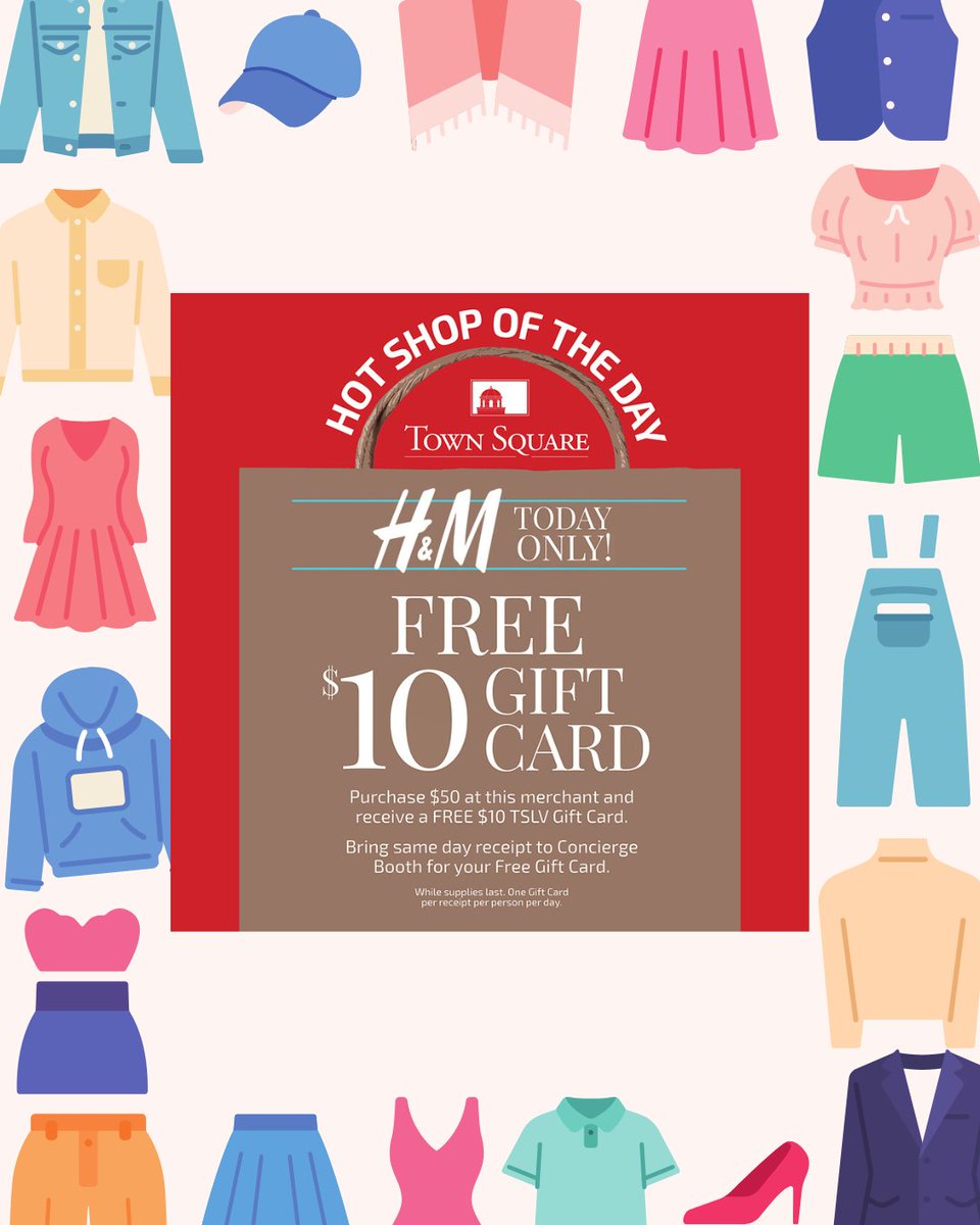 Snag your fave styles at H&amp;M and score a $10 gift card when you spend $50 today! 🛍️✨ Upgrade your wardrobe and enjoy a bonus treat!