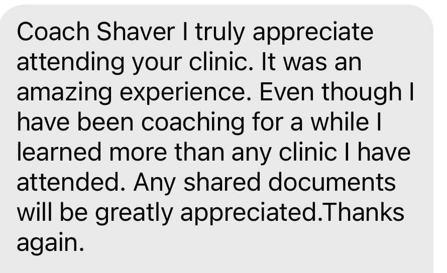 Coach_Shaver1's tweet image. This is why I do the Coaching Summit! It was a great success and thank you to all the coaches that spoke and the ones that attended. Let’s keep growing this great 🏀 game together.