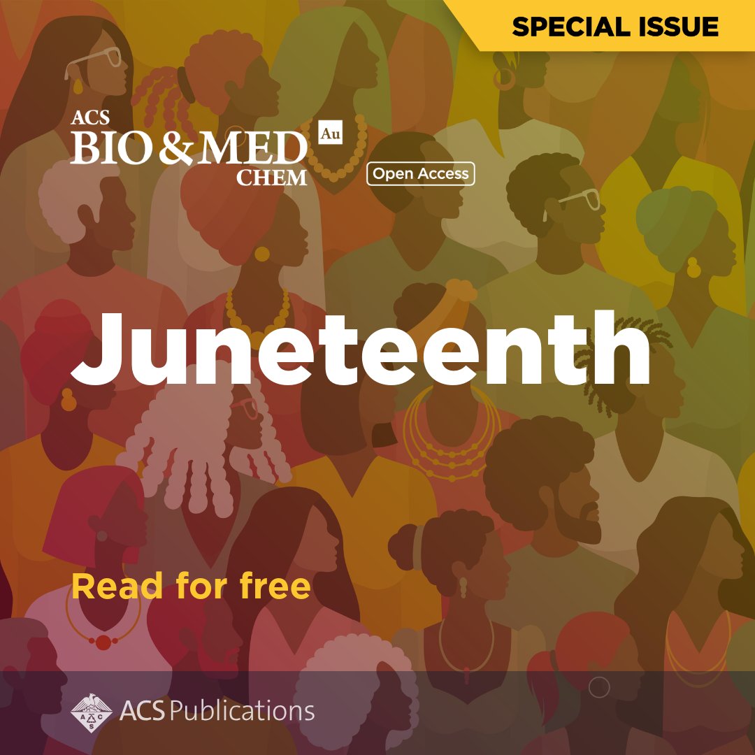 ACSPublications's tweet image. 📢 Don't miss the #Juneteenth Special Issue from #ACSBioMedAu led by @BookerMan_PSU!
It features the outstanding research of current black scientists, the diversity of their work, and how they are advancing this field of science.
Read for free: go.acs.org/cW4