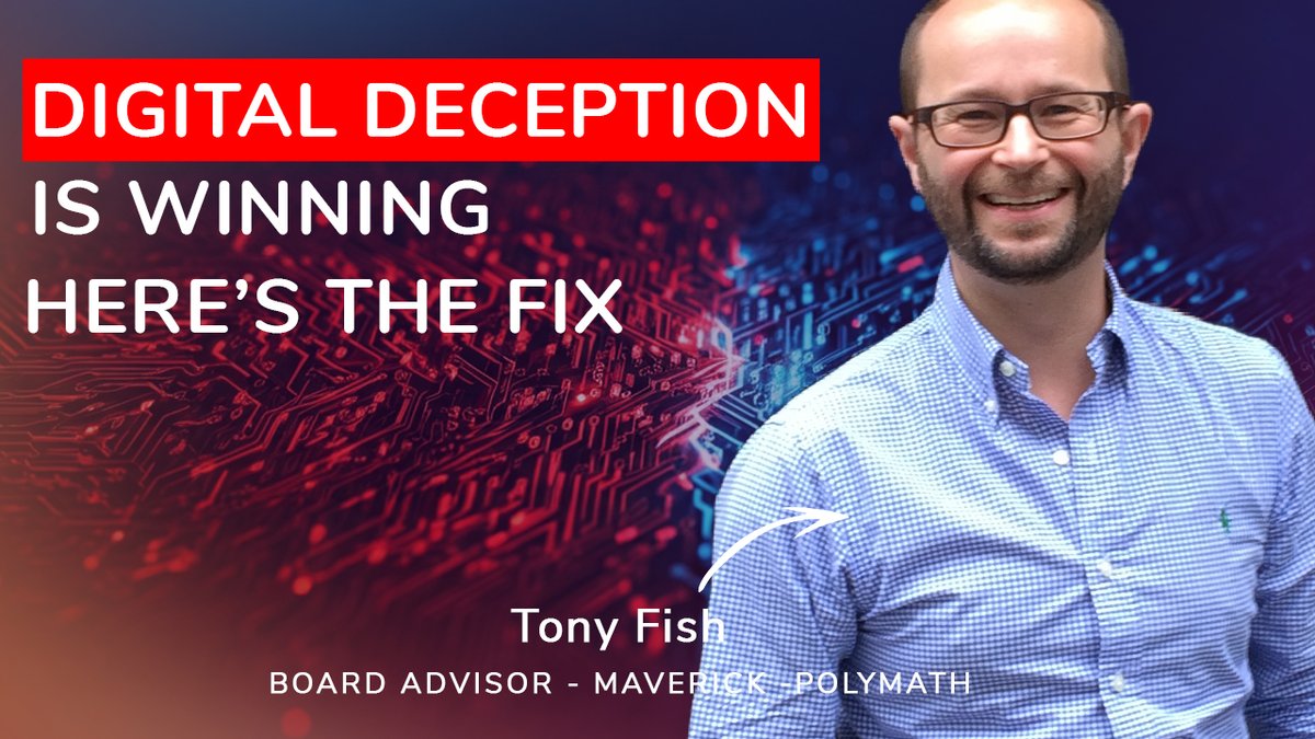 💎 In this week's Conversations &amp; Insights: Why We're Losing the War Against Digital Deception - And How to Fight Back. 

With Tony Fish, author of "Decision Making in Uncertain Times," we explore why traditional cybersecurity is fundamentally broken. 🔐 

👉