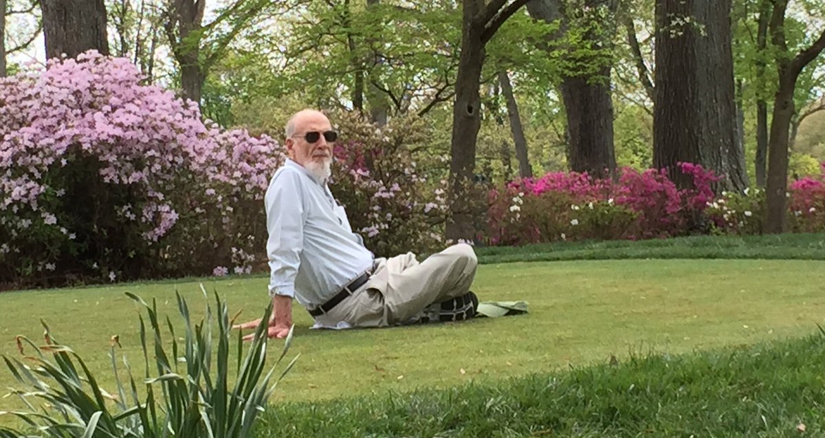 ASGCA's tweet image. Sometimes the best way to take in a golf course is to simply sit down and look around you...at least that is the wise thinking of @ASGCA Past President Bill Amick.