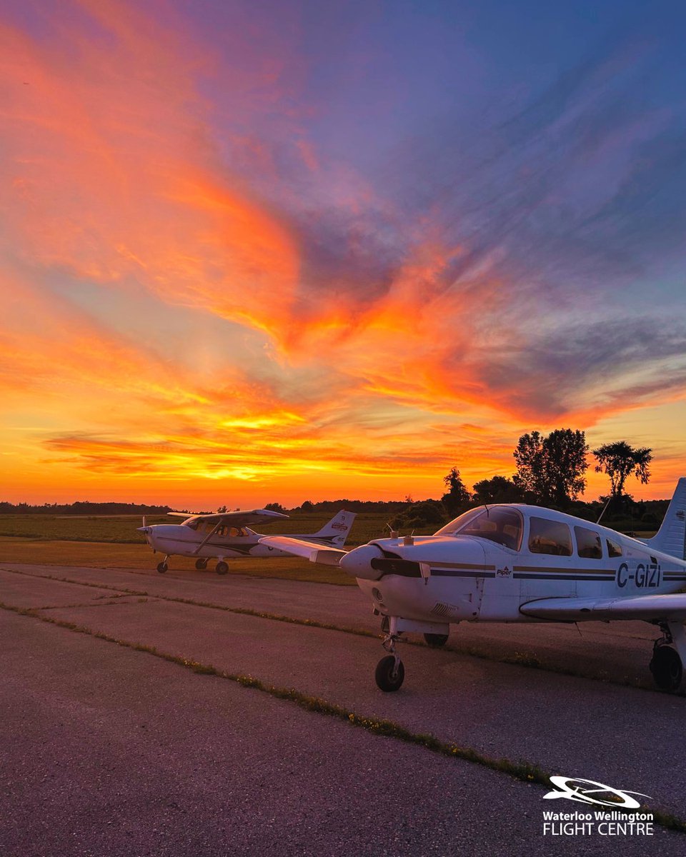 🌇 SUNSET SUNDAY ☀️
Thanks to Hamza Rizvi for this gorgeous Goderich sunset! 📸🔥

Fly early or late — now flying until MIDNIGHT! 🌙
⏰ 5:30 AM starts end July 30, then 6:00 AM

📞 Call Dispatch: 519-648-2213
✈️ 152s, 172s, DAs &amp; the Arrow
👨‍✈️ Duty instructor on-site