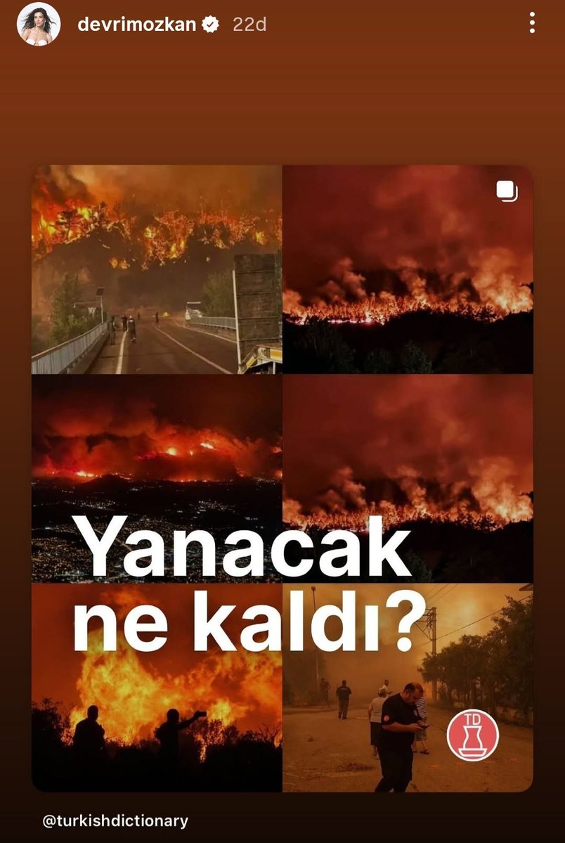Hanife287's tweet image. Devrim Özkan IG story paylaşımları
#TürkiyeYanıyor
#DevrimÖzkan