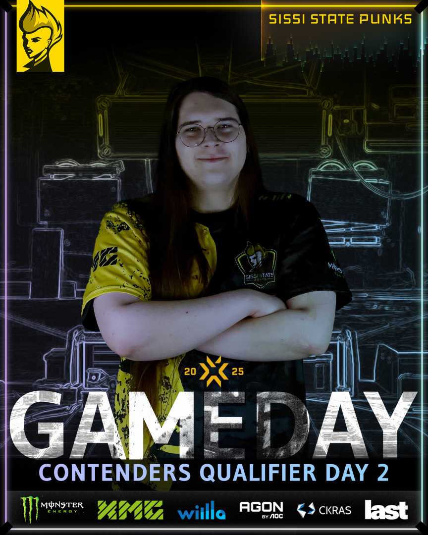 It's time for the second day of the VCT GC EMEA Contenders Open Qualifier, and it's time for us to qualify for the Contenders Main Stage! 🤘

🕕 6PM CET
SSP Watchparty(POV):
📺 ttv/NotAmusedEmi

#SSPisPUNKROCK